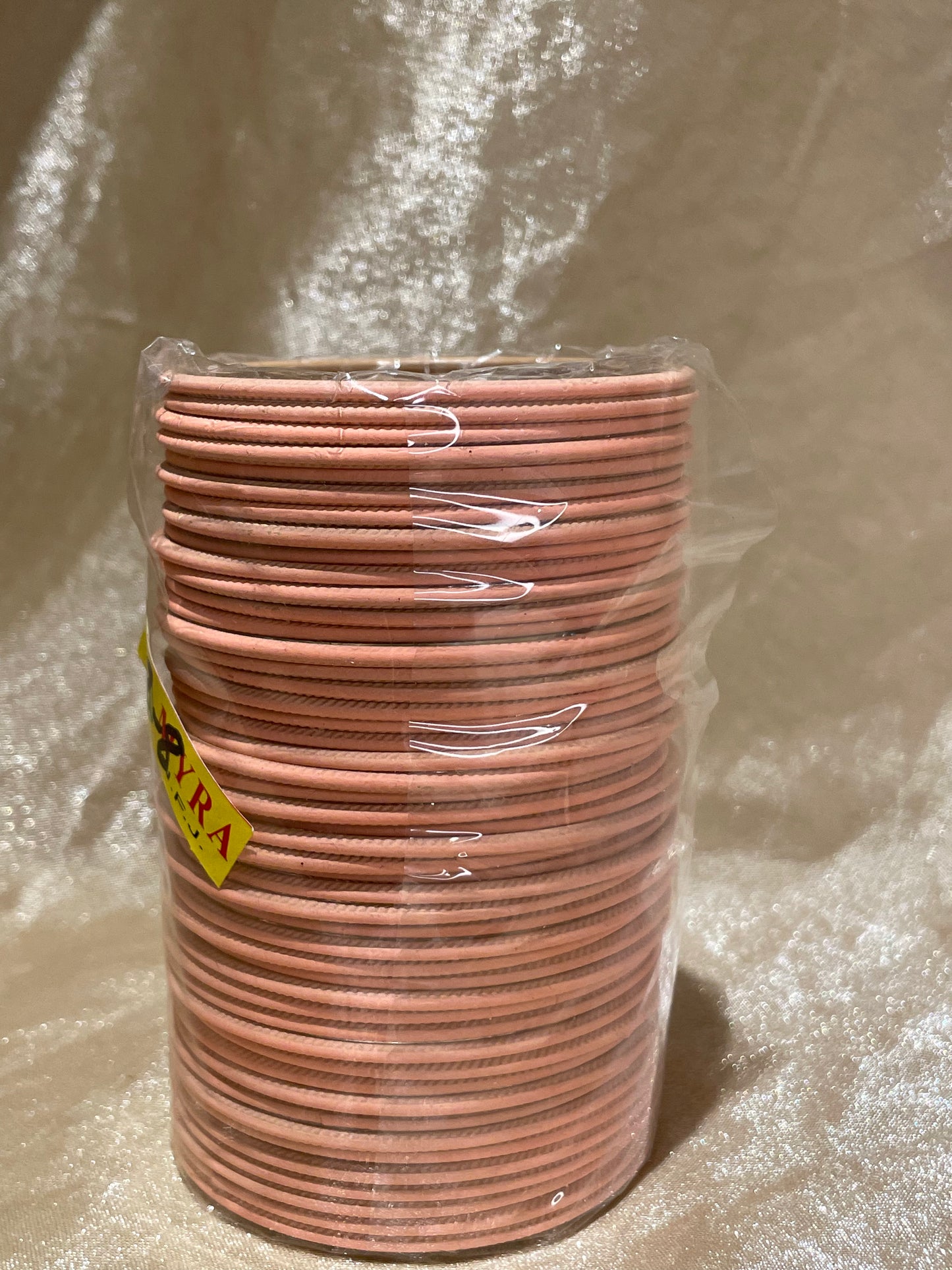 peach plain bangles