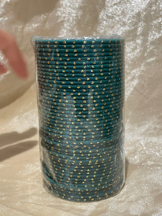 emerald green bindi bangles
