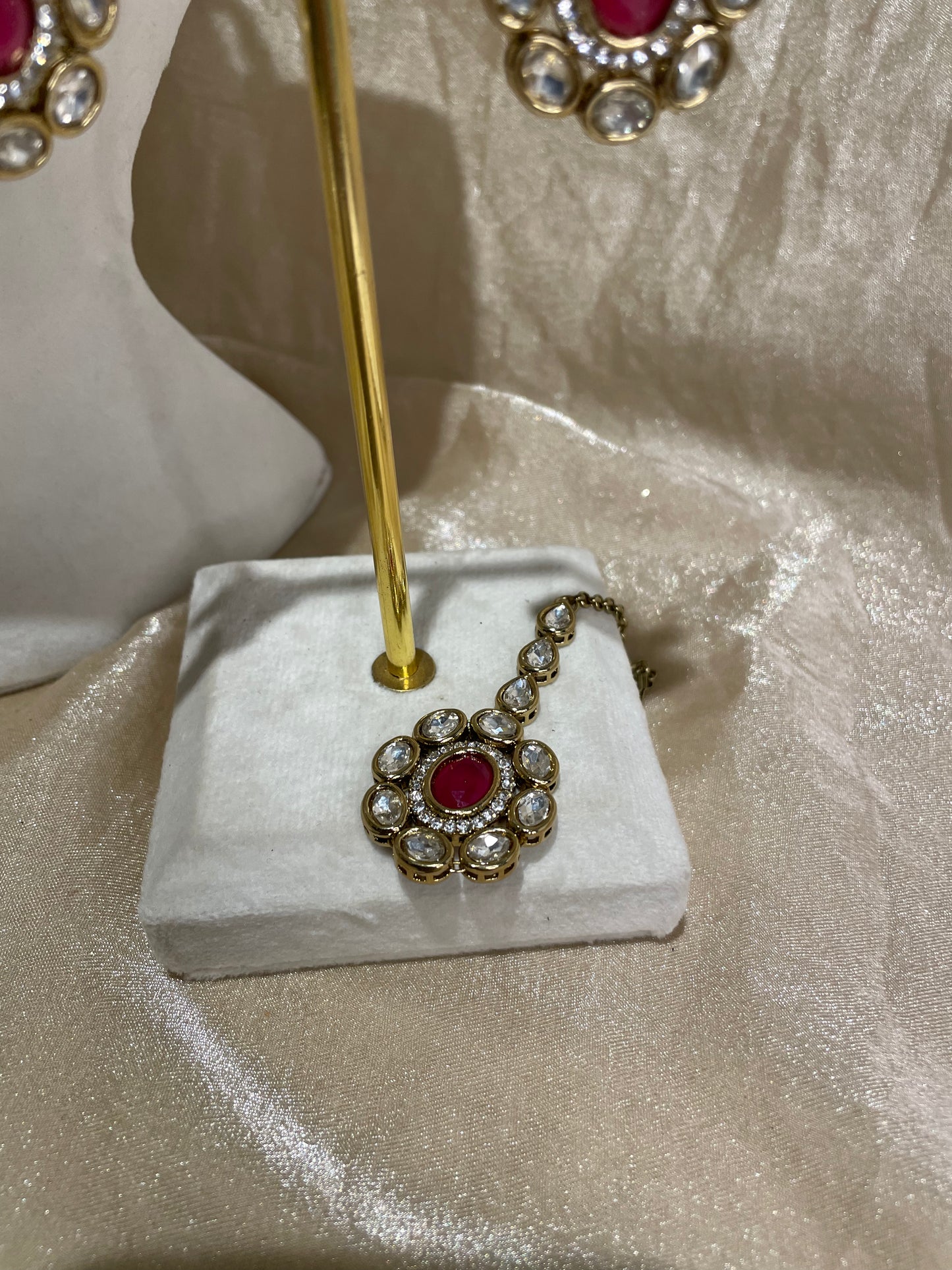 maroon choker set