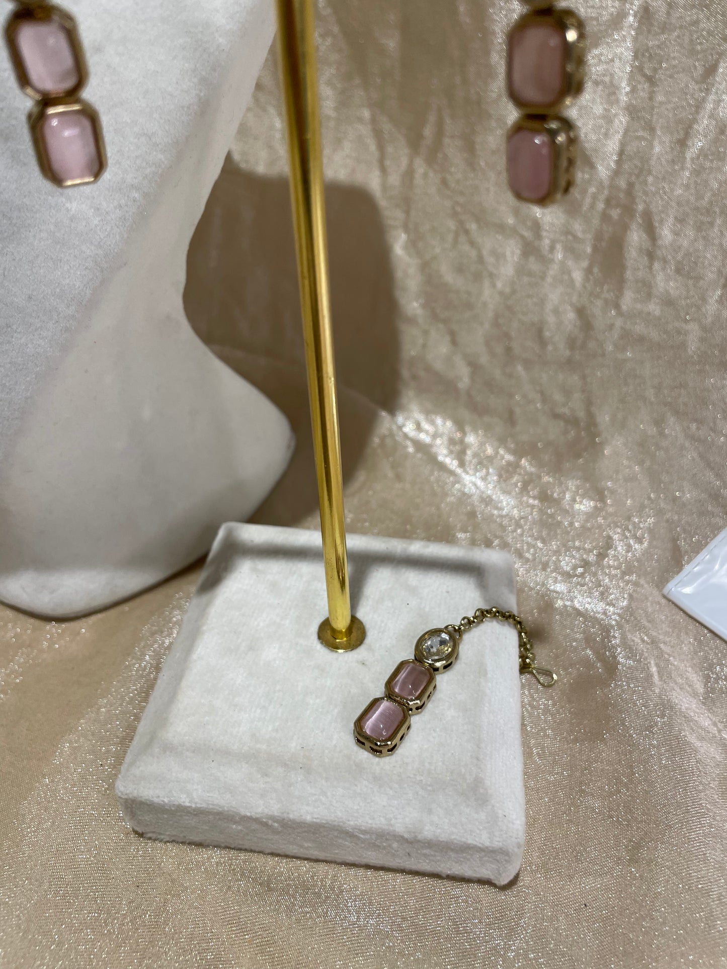 baby pink necklace set
