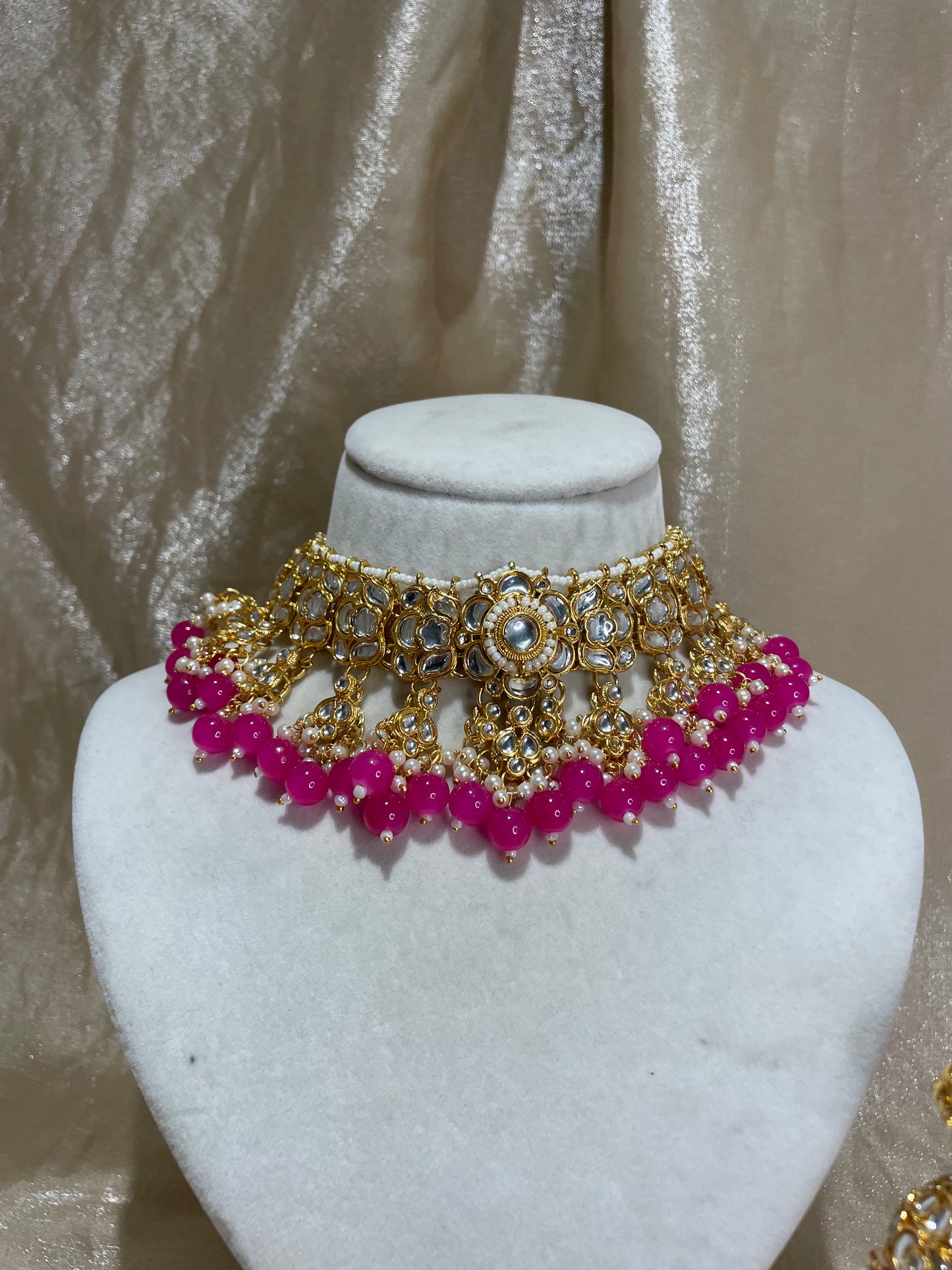 hot pink choker set