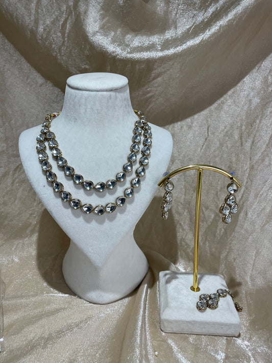 kundan layered necklace set