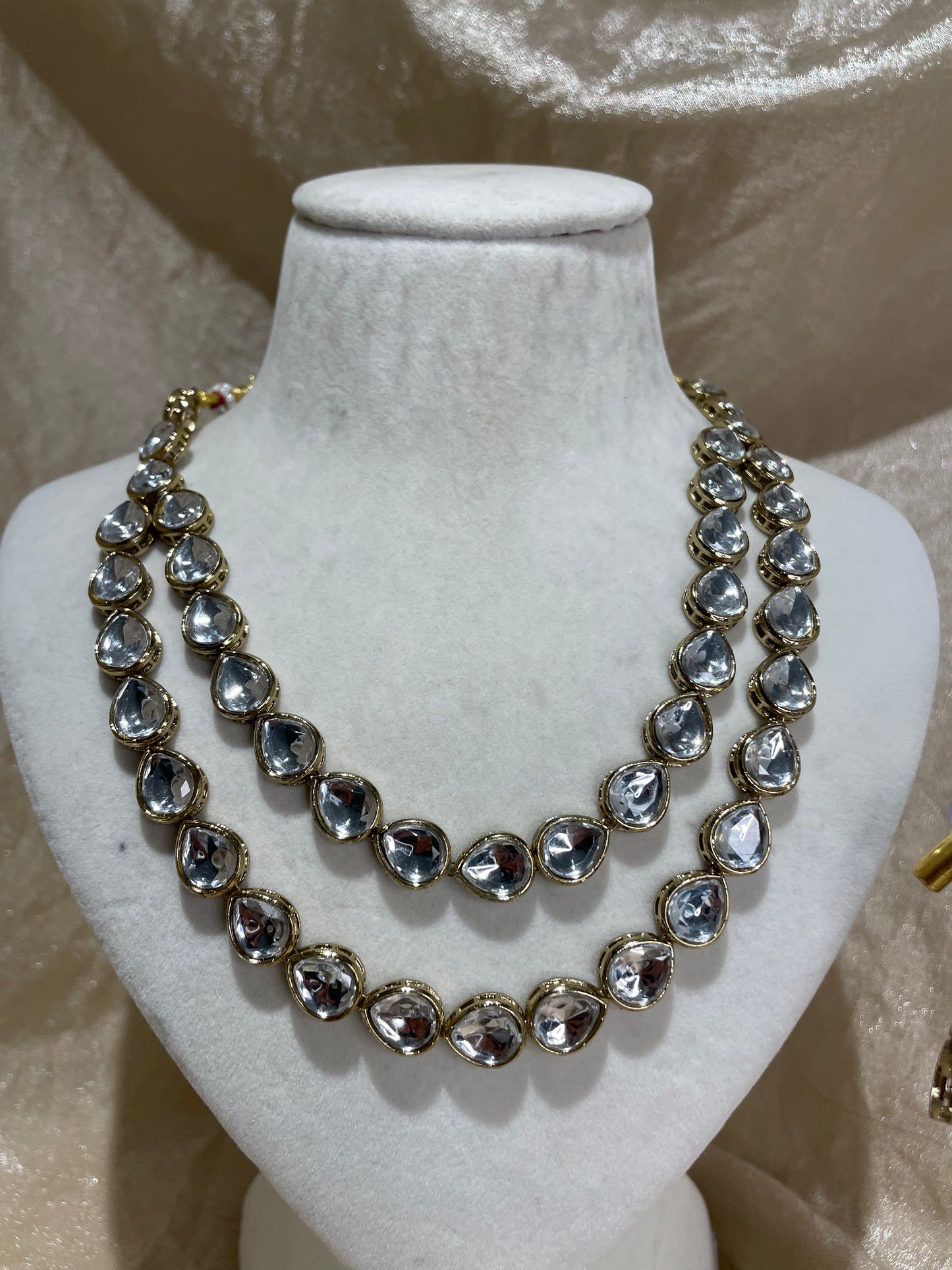 kundan layered necklace set