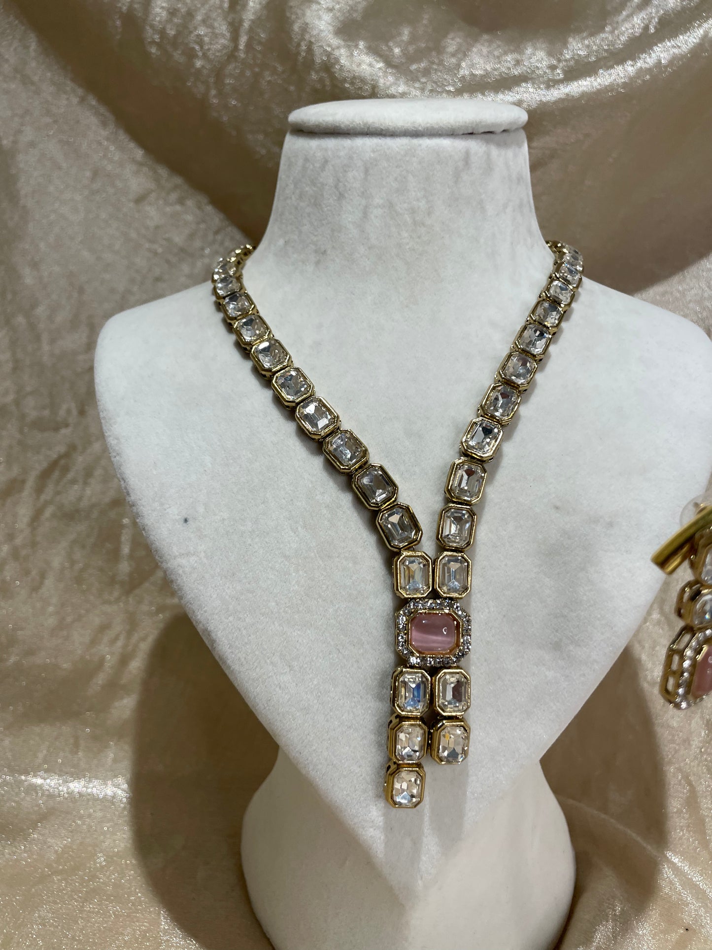 baby pink necklace set