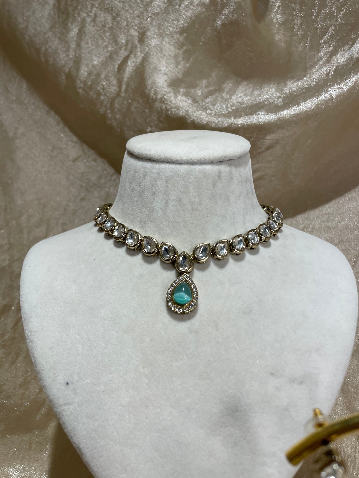 sea green necklace set