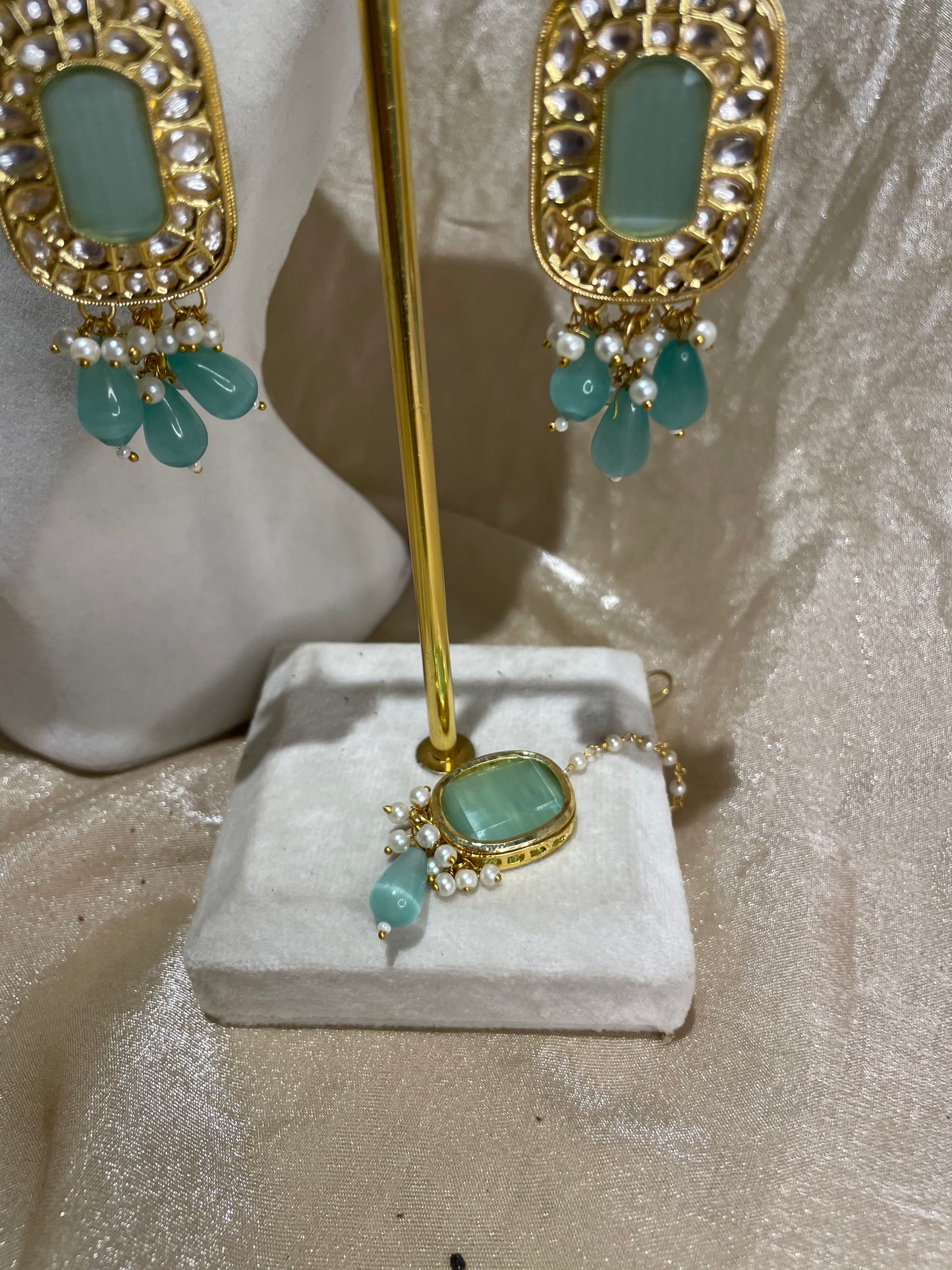 light blue choker set