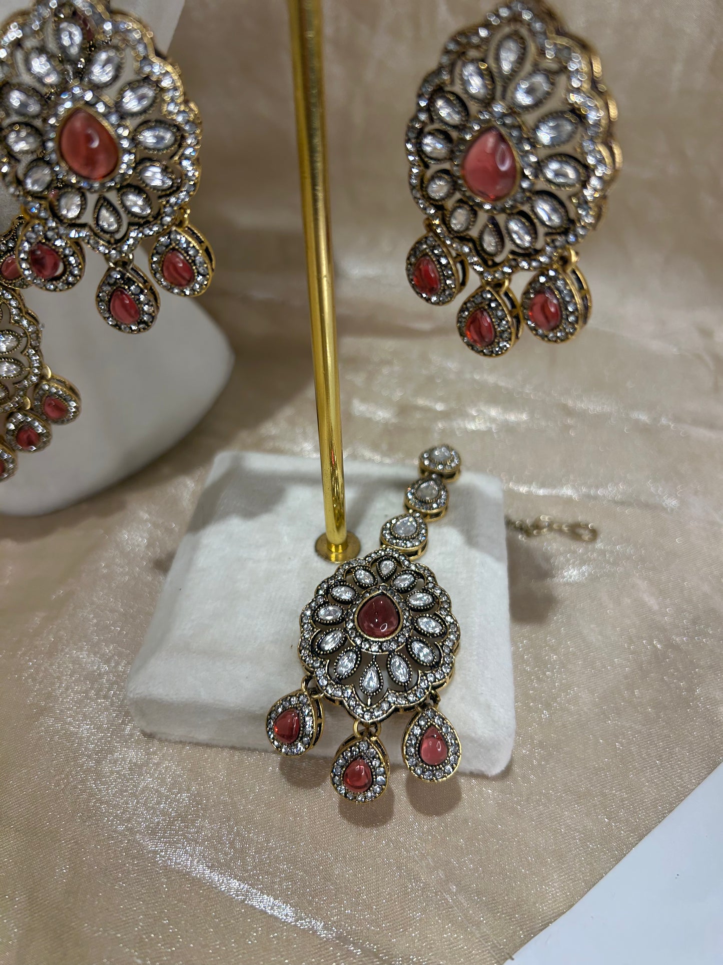 hot pink layered necklace