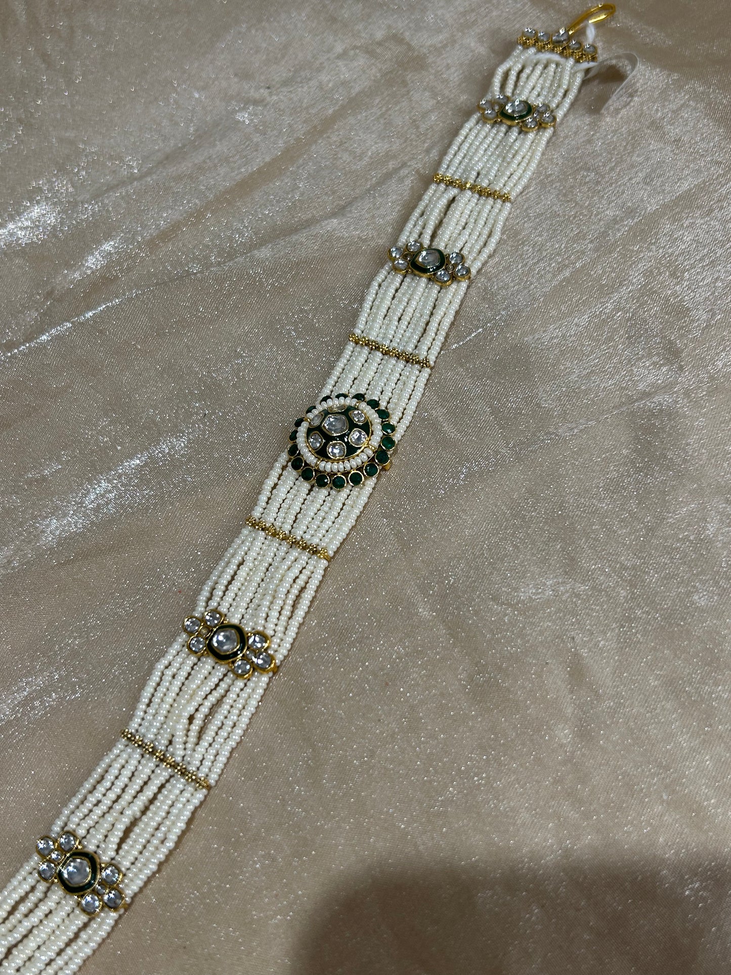 emerald green matha patti