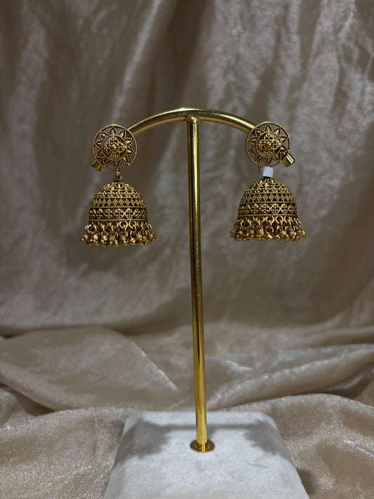 antique gold jhumki