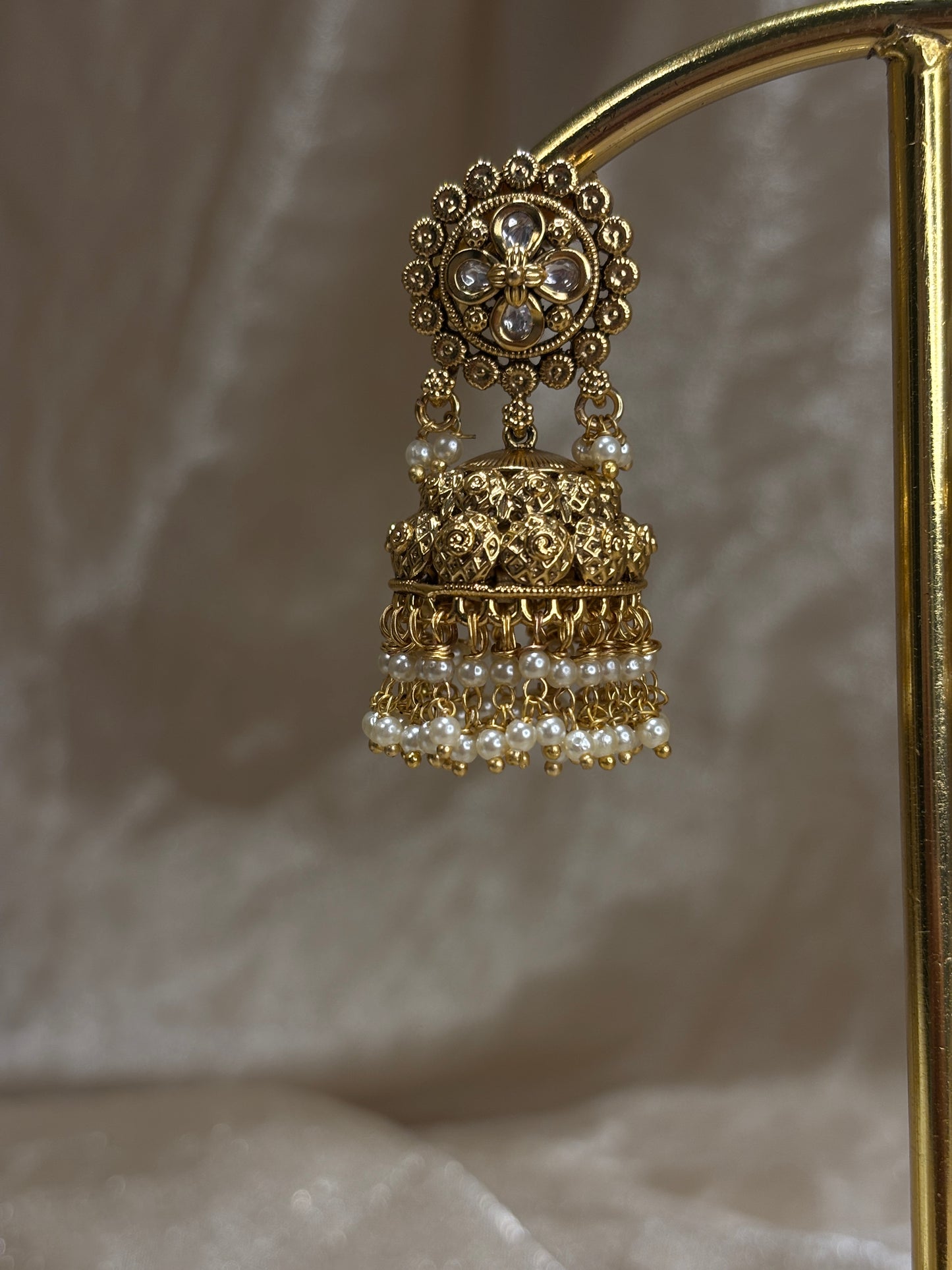 antique gold jhumki