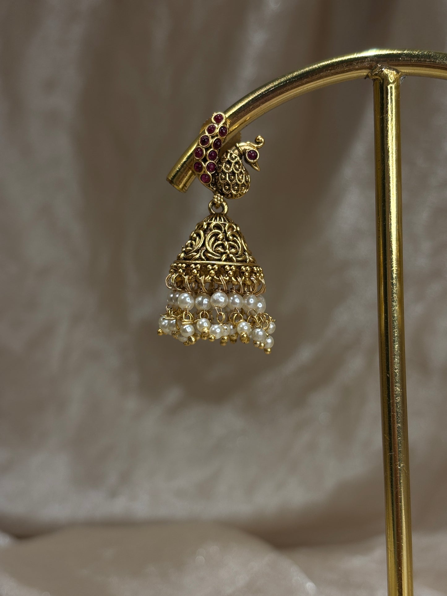 antique gold jhumki
