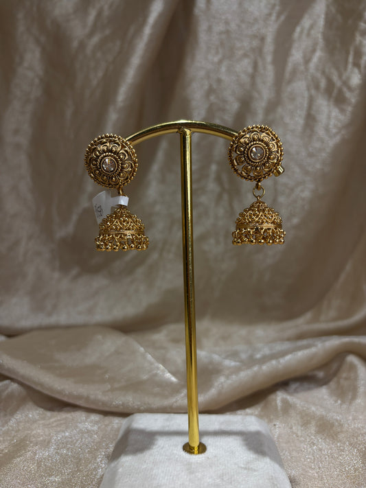 antique gold jhumki