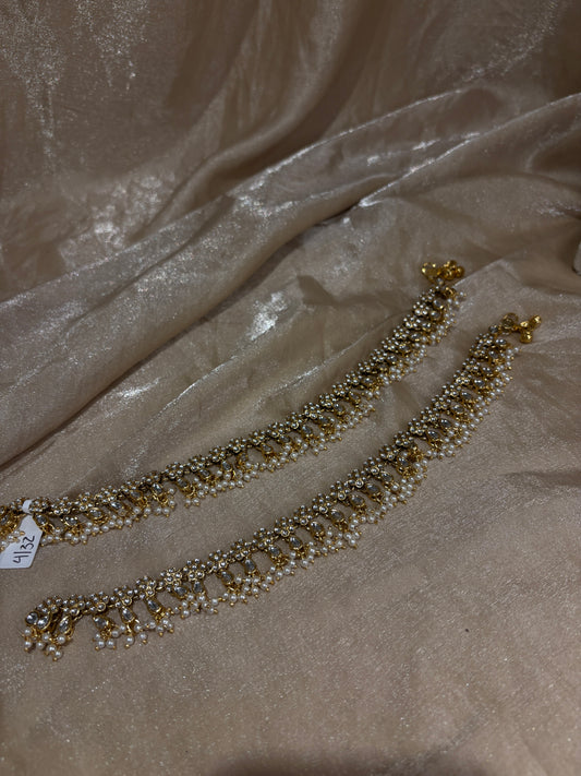 kundan anklets