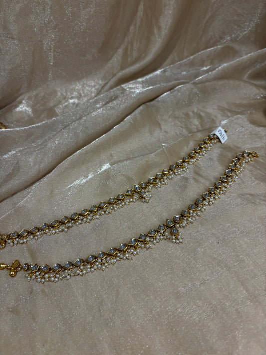 kundan anklets