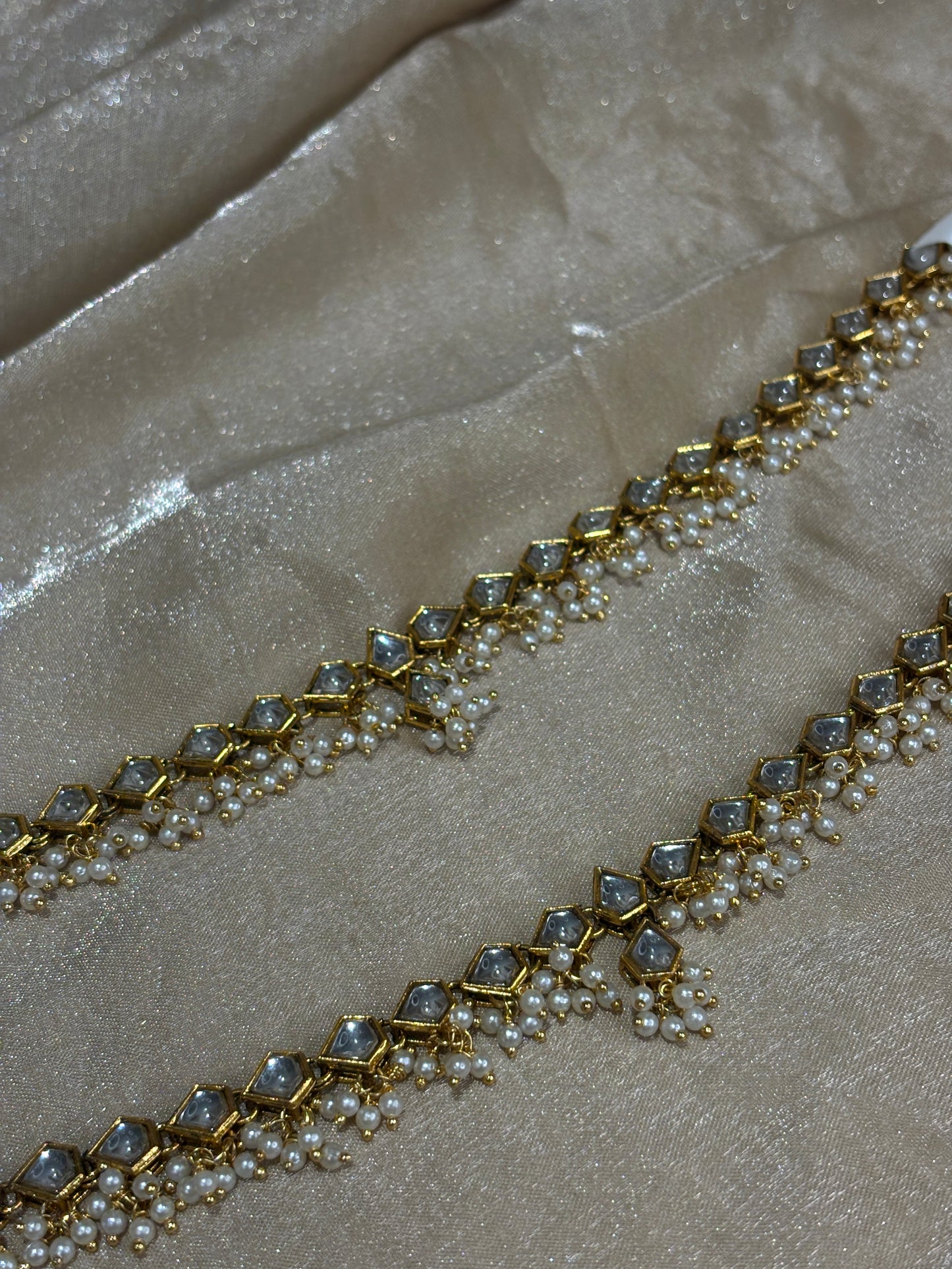 kundan anklets