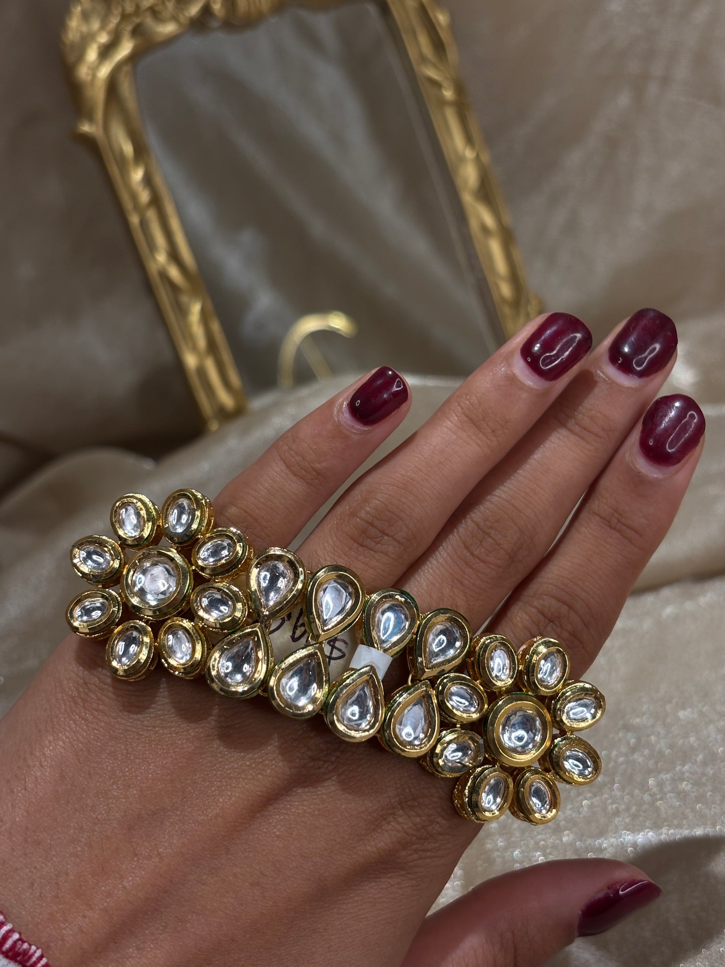 statement kundan ring