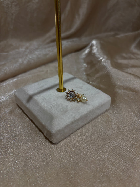kundan nose stud