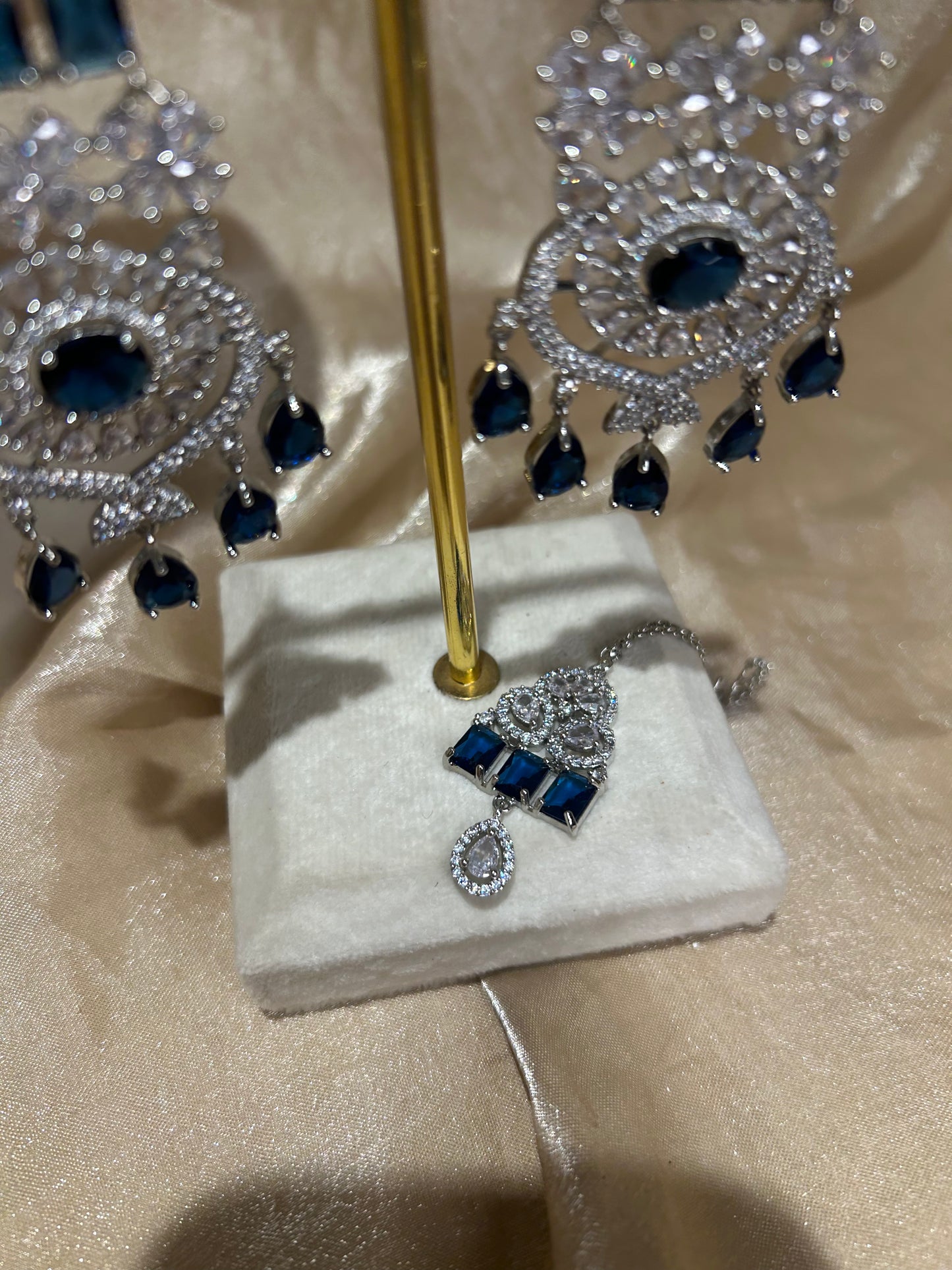 navy blue layered set