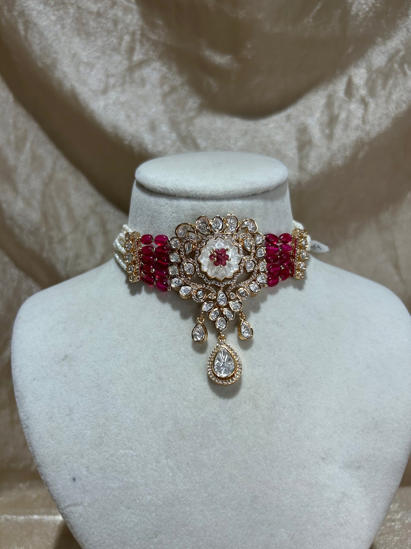 hot pink choker set