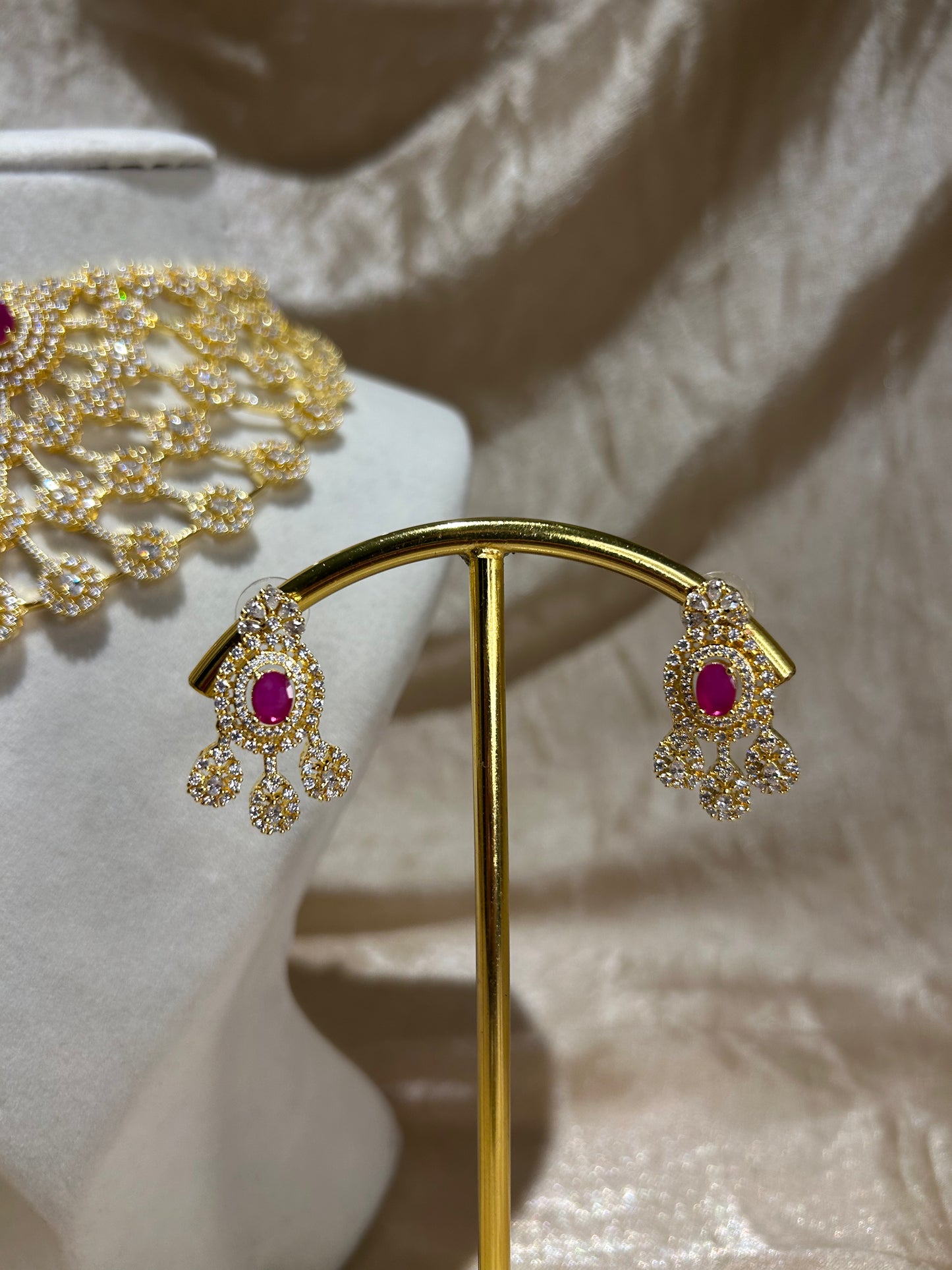 red necklace set