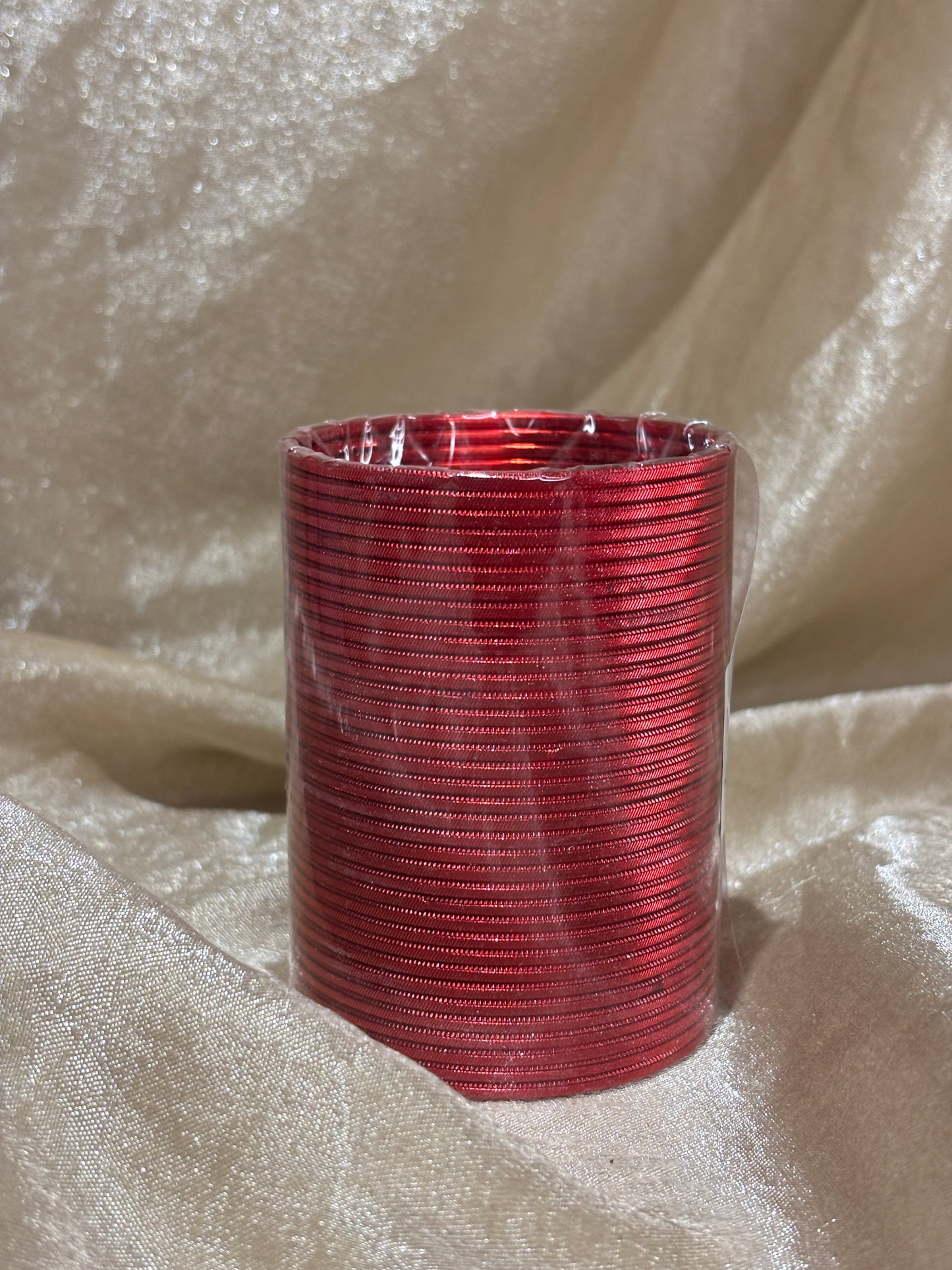 red metallic bangles