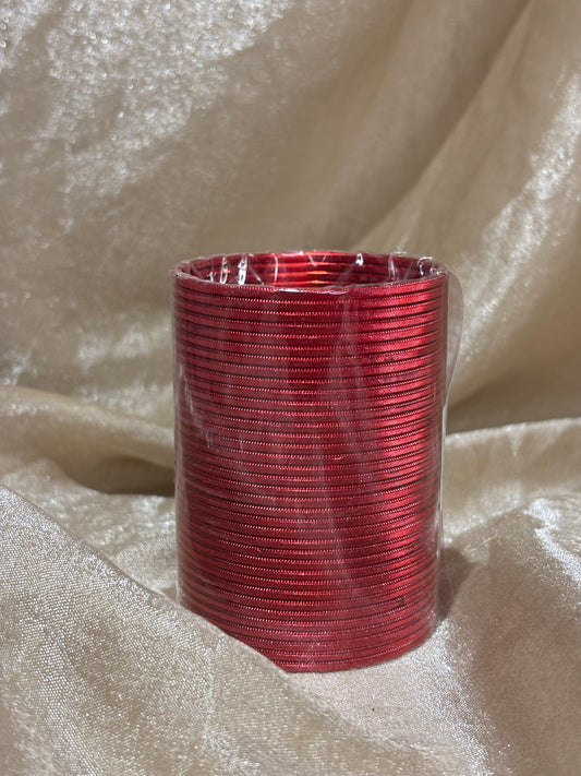 red metallic bangles