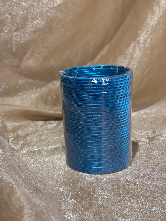 blue metallic bangles