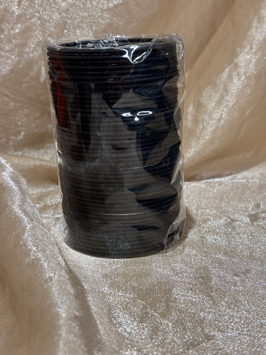 black plain bangles