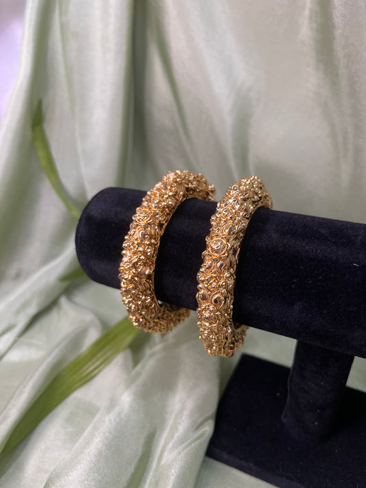 Antique gold kare with floral  details