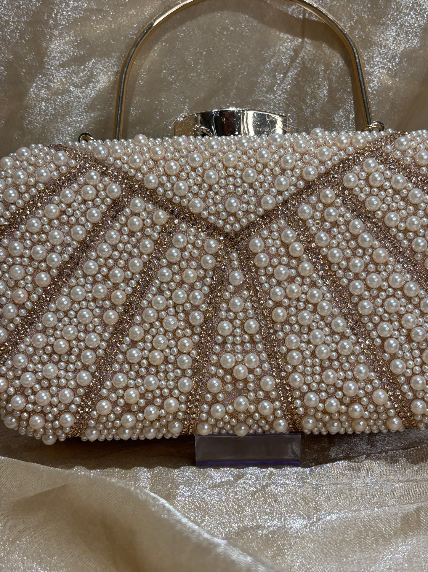 gold pearl purse
