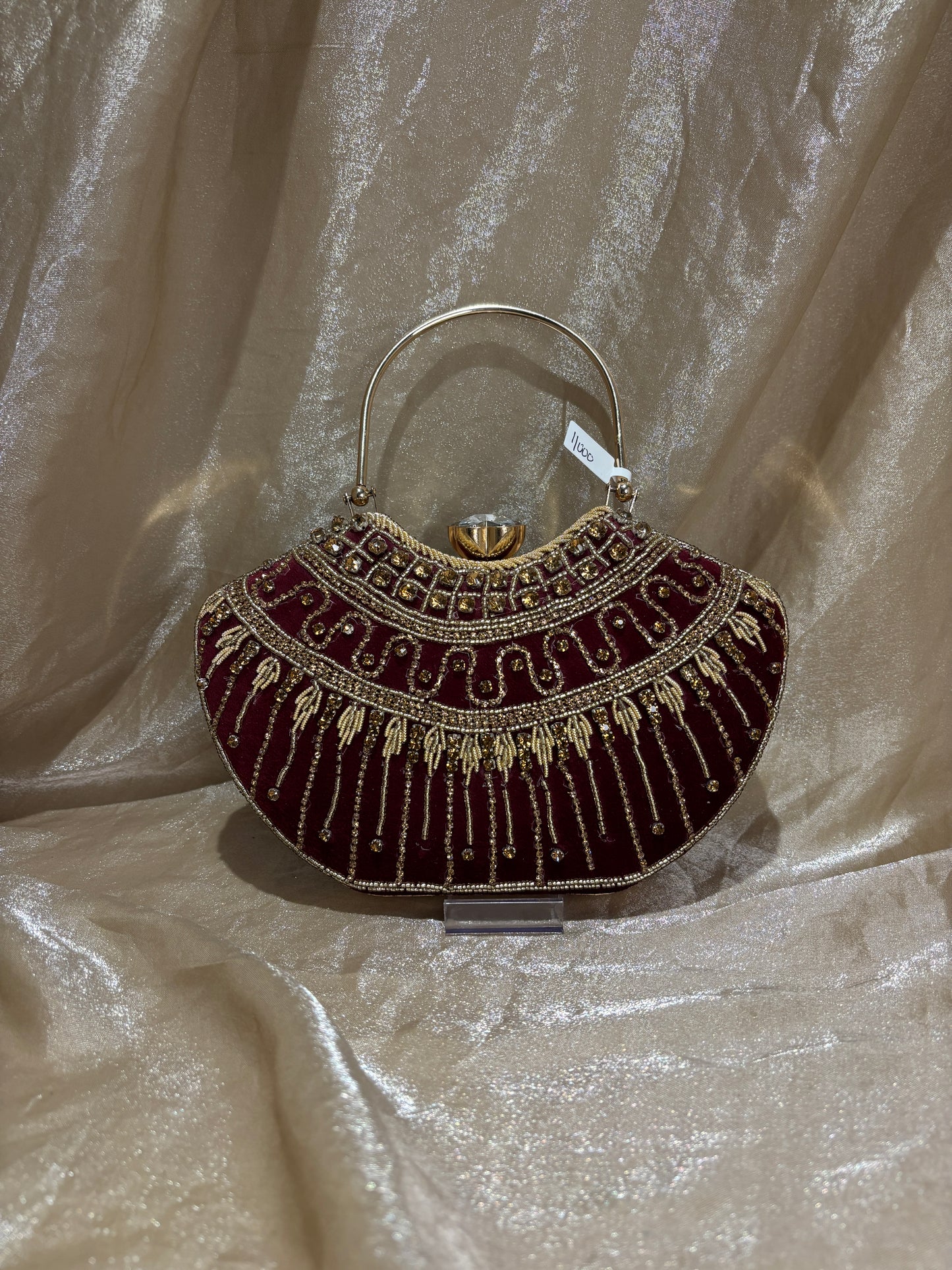 maroon purse