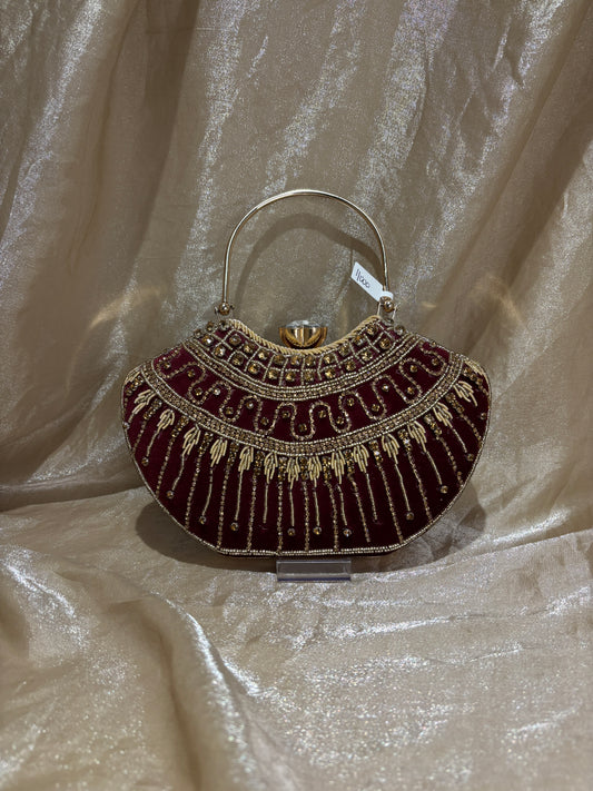maroon purse