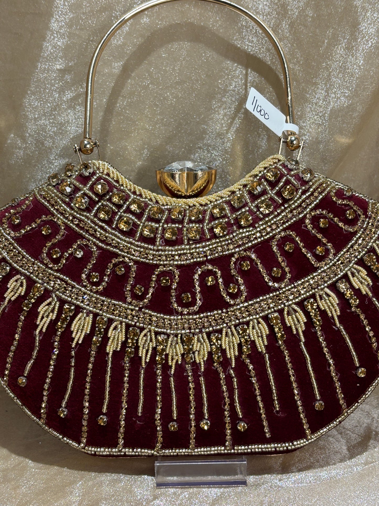 maroon purse