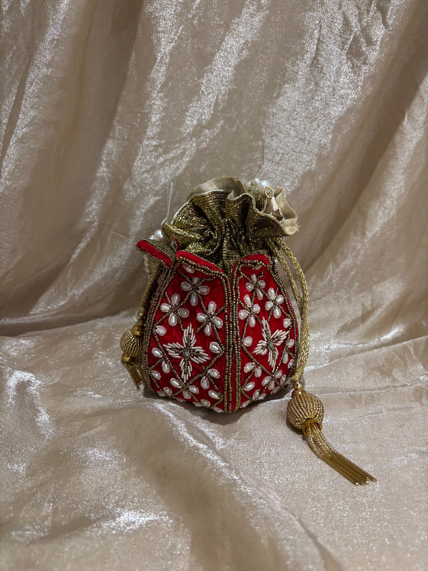 red potli purse