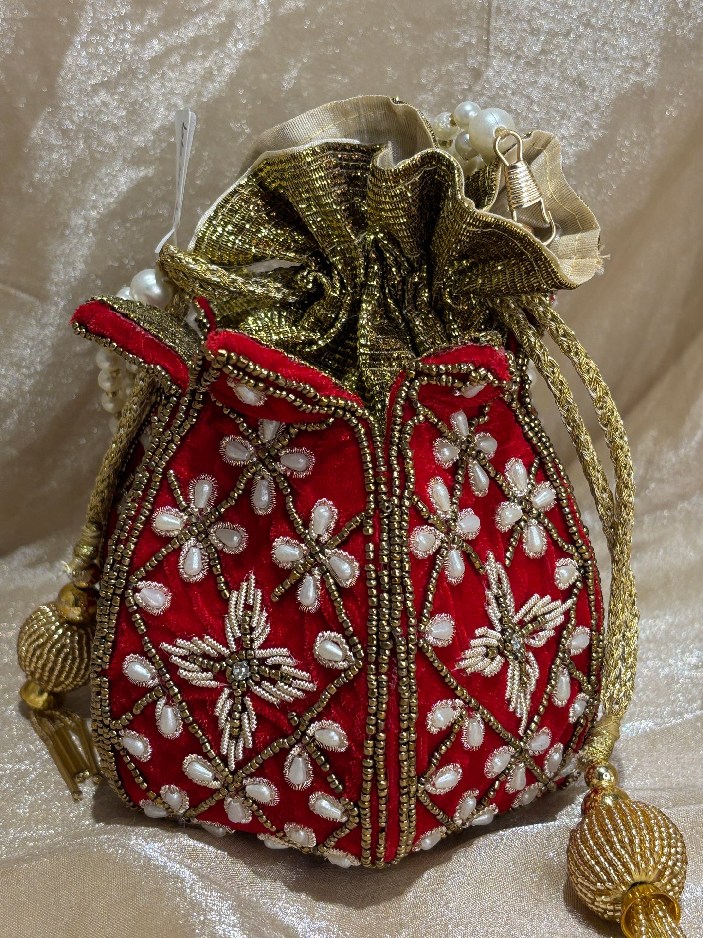 red potli purse