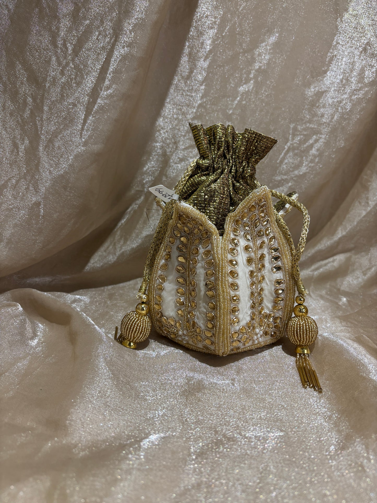 white potli purse