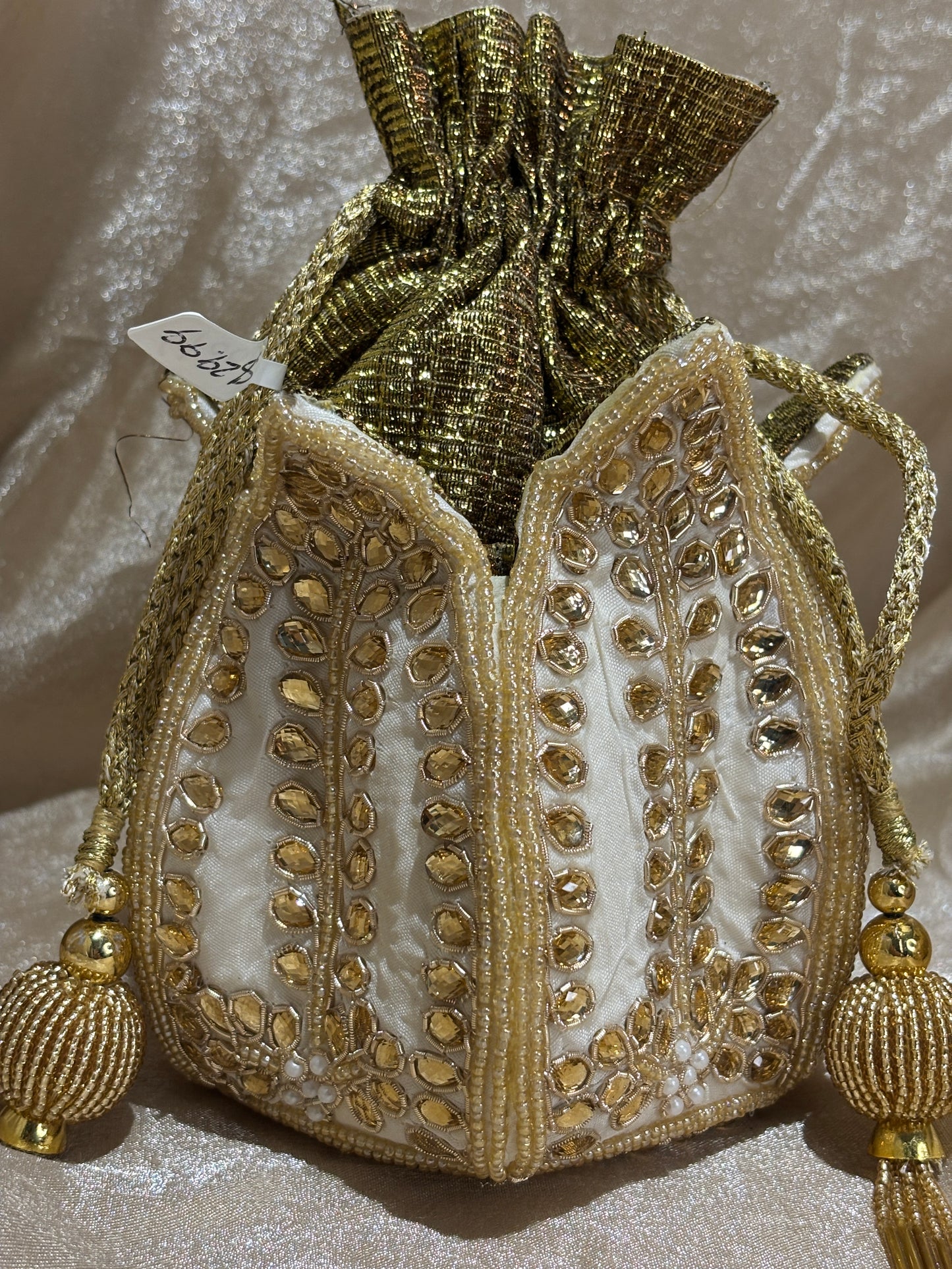 white potli purse
