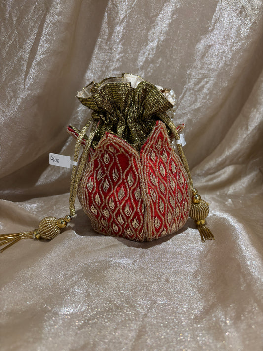 red potli purse