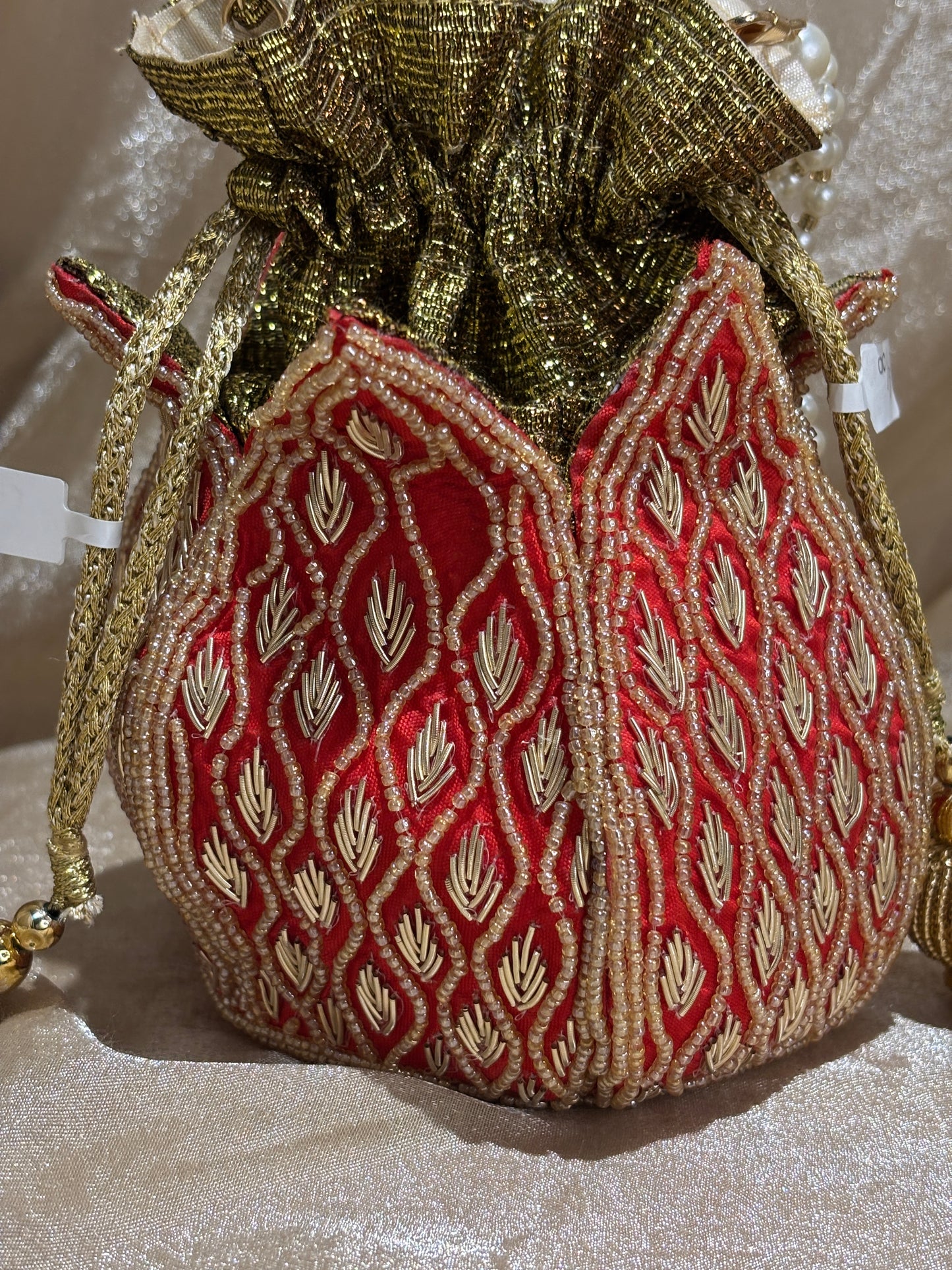 red potli purse