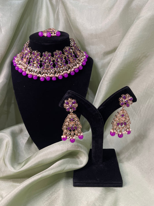 Purple choker set