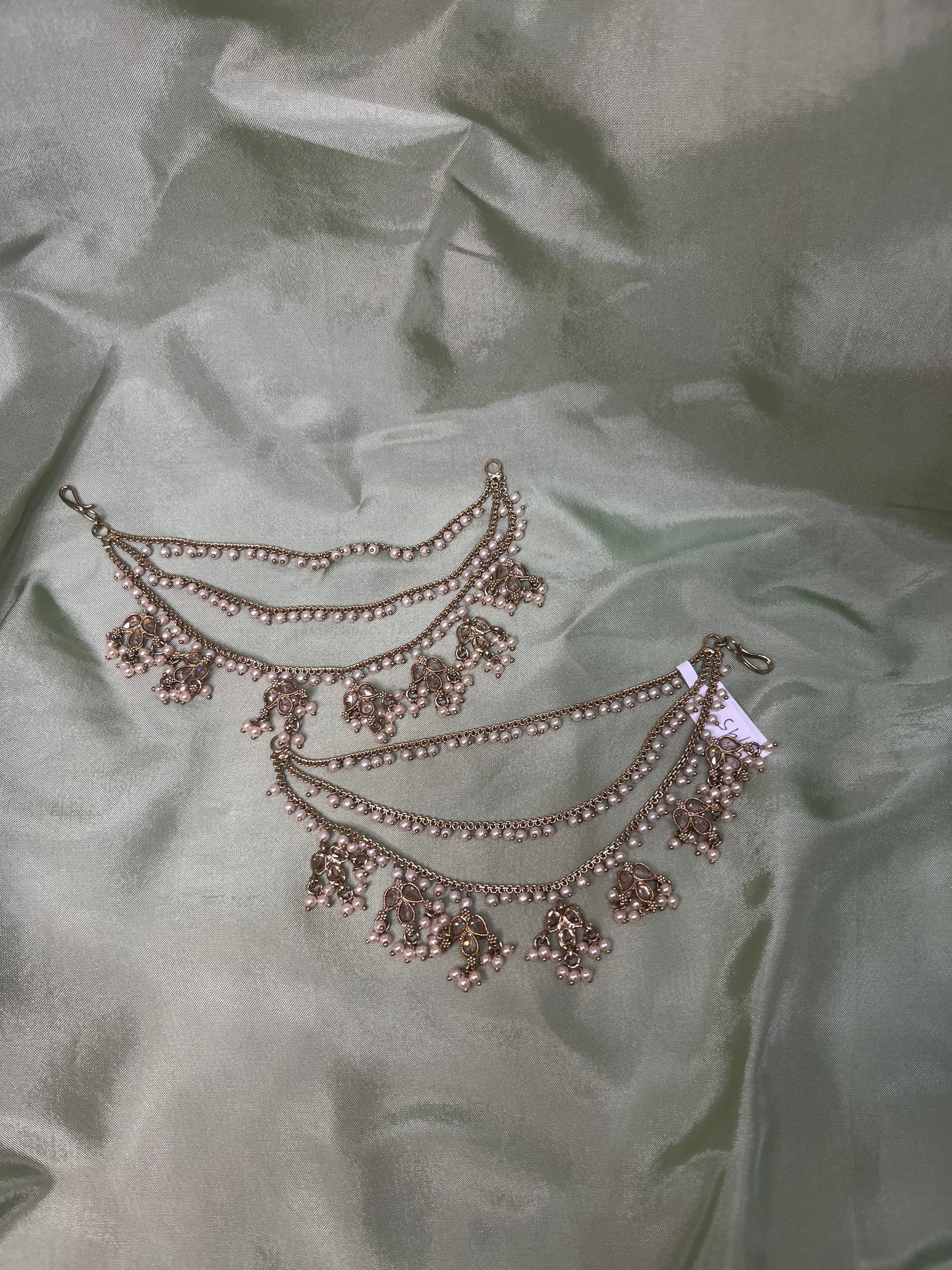 Three layered sahare with jhumki