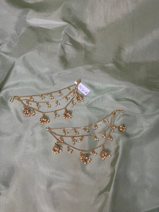 Three layered sahare with jhumki