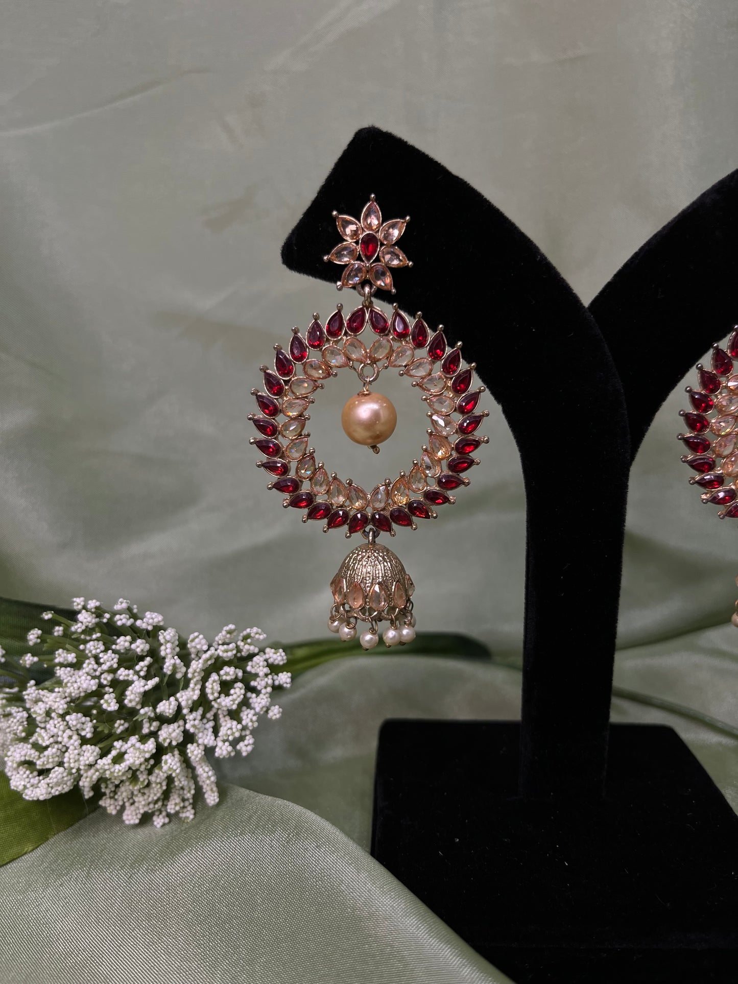 Maroon earrings