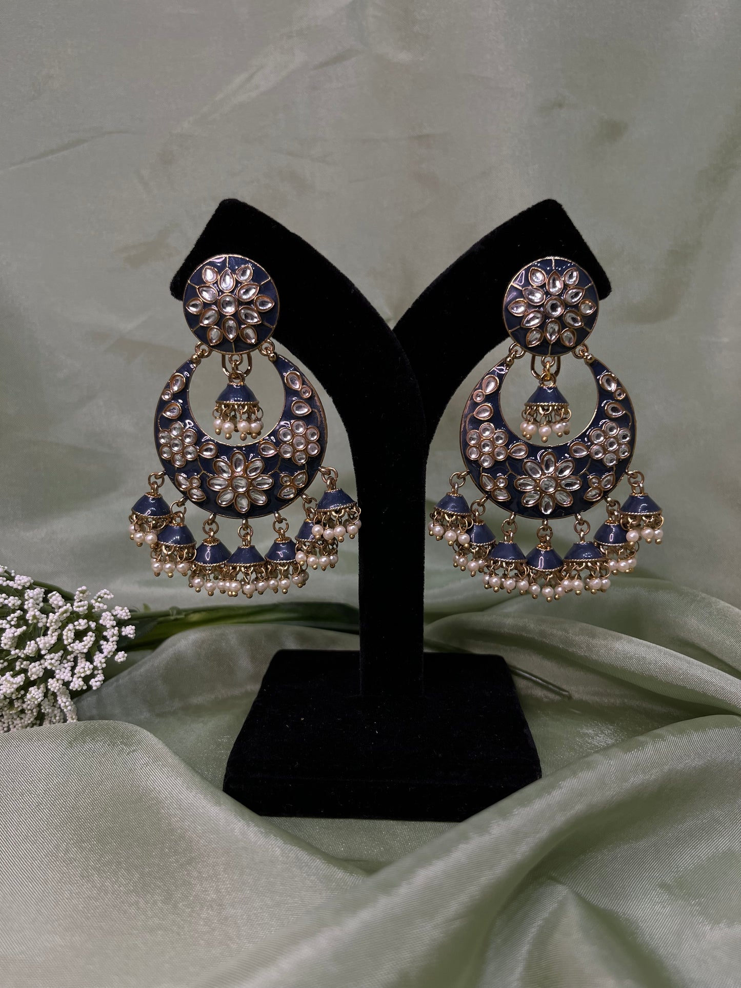 Navy blue earrings