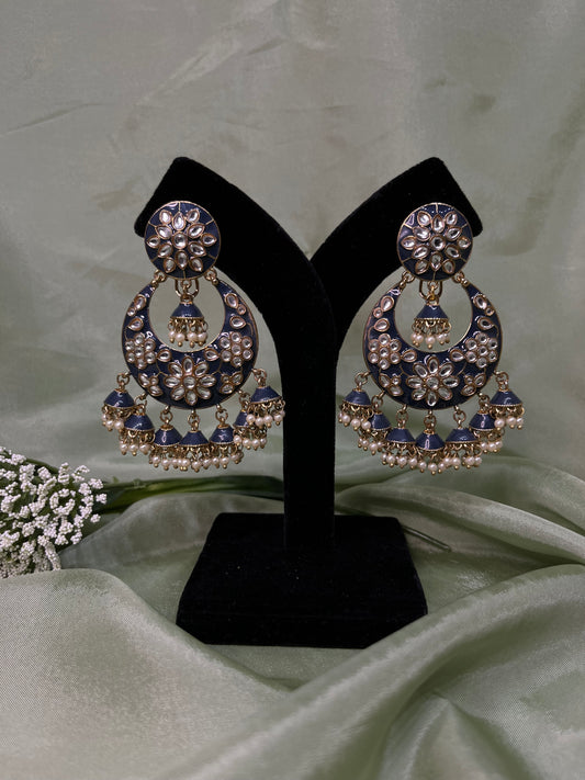 Navy blue earrings