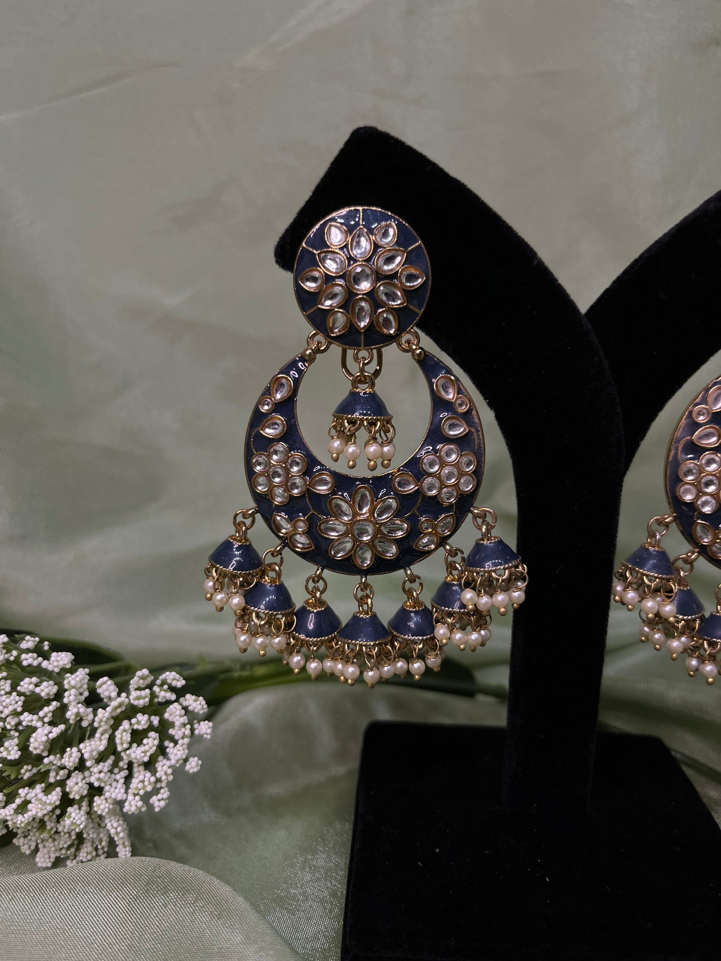 Navy blue earrings