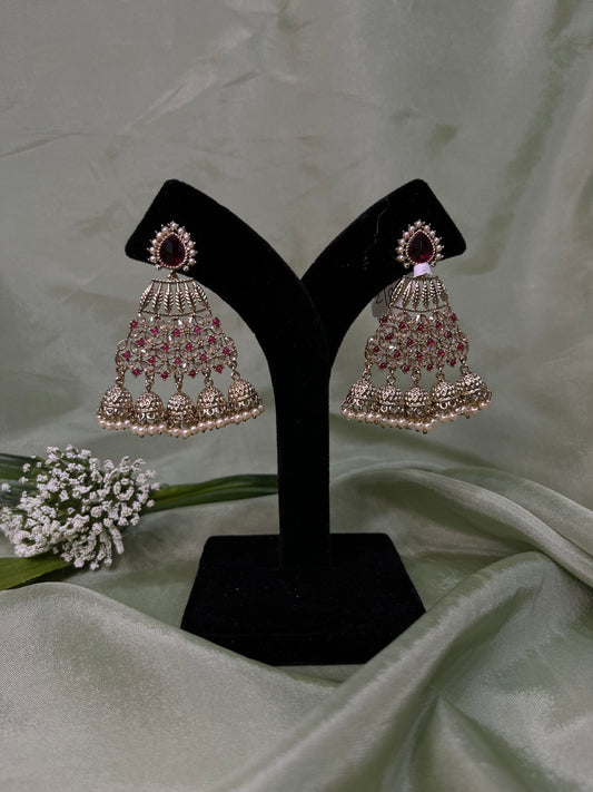 Hot pink earrings