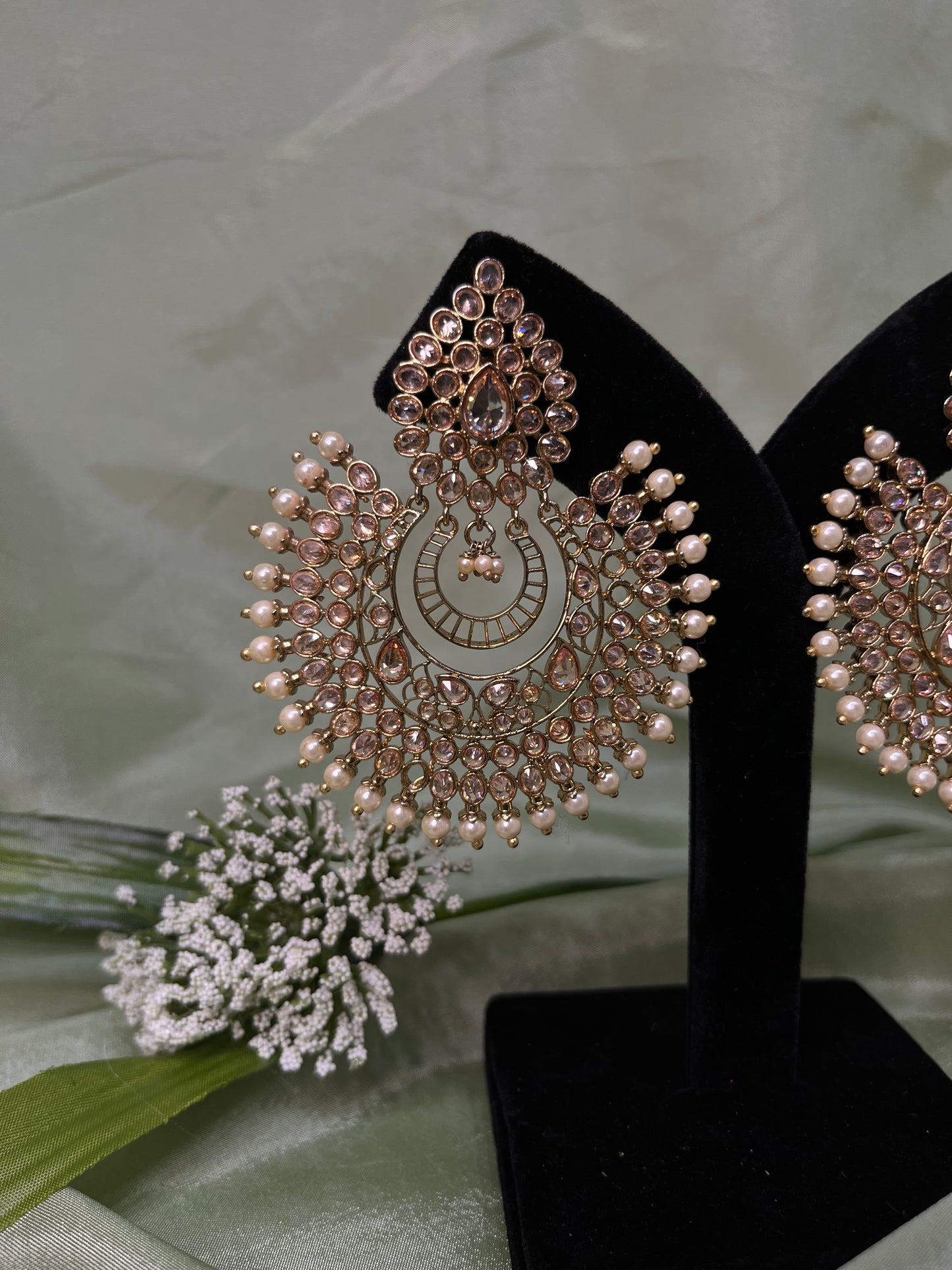 Gold statement earrings