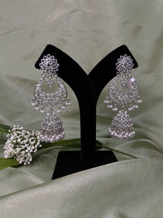 Silver jhumki