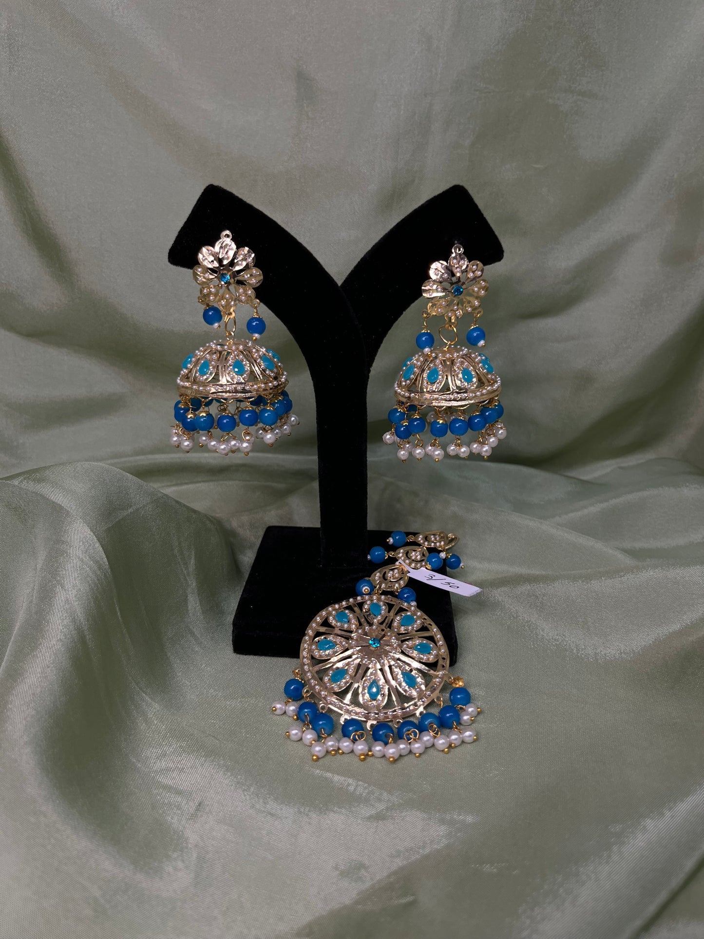 Frozi jadau earring/tikka set